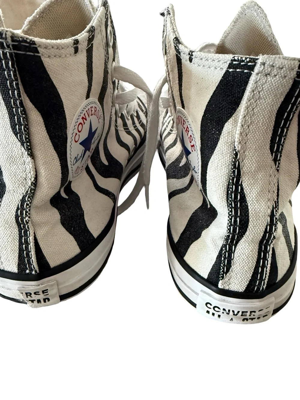 Converse Kids High-Top Zebra Canvas Sneakers - Black & White